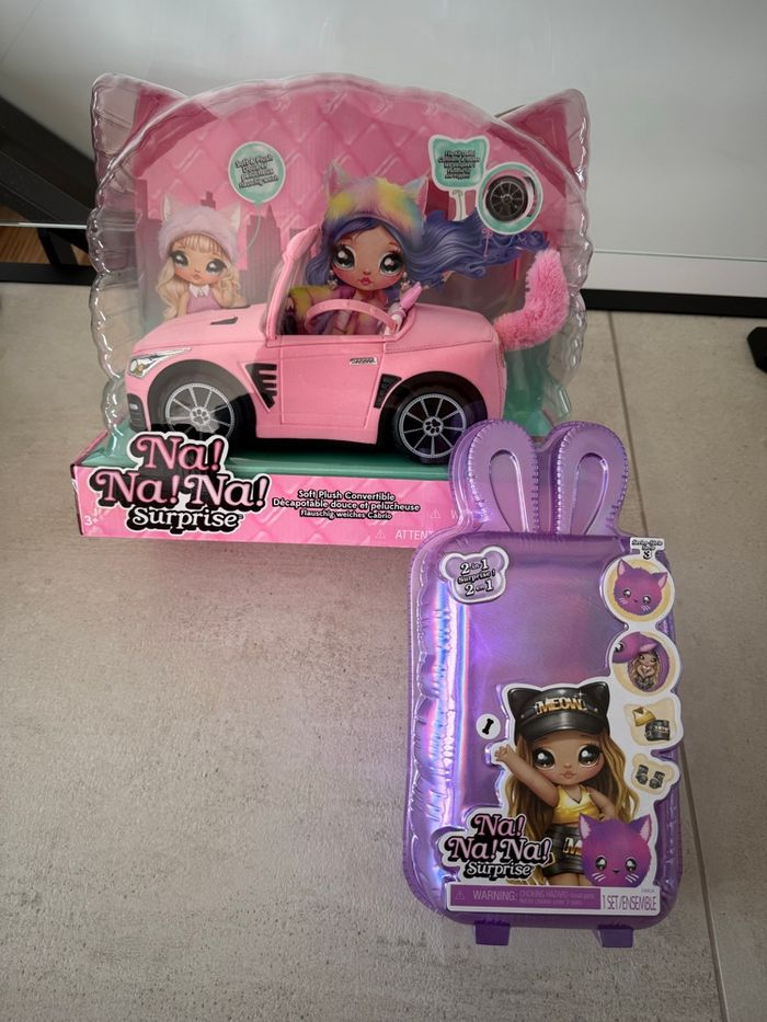 Voiture décapotable et poupée Na!Na!Na