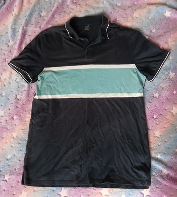 Polo noir et bleu homme kiabi