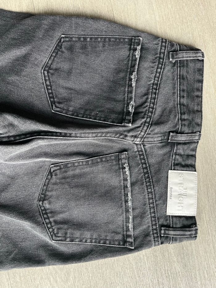Jean taille haute noir high waist straight Bershka T32 - photo numéro 6
