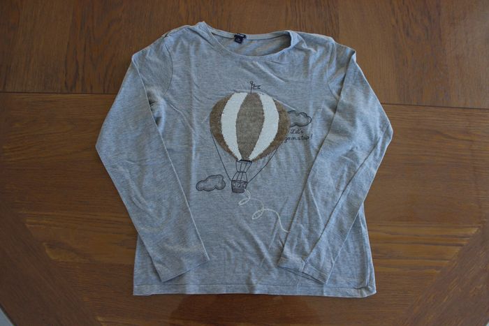 T-shirt sequins manches longues fille 12 ans - photo numéro 1