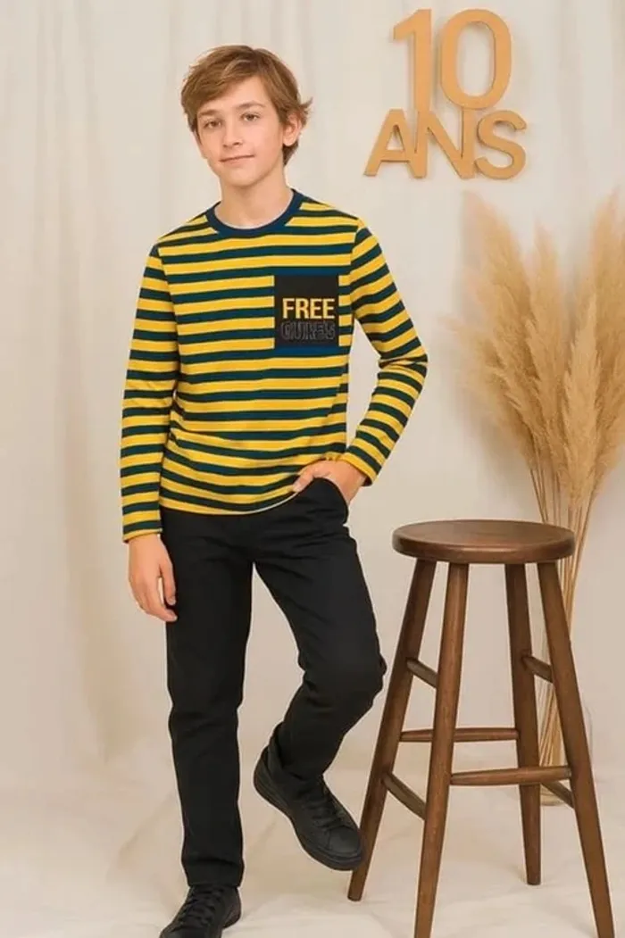 T-shirt manches longues garçon 10 ans