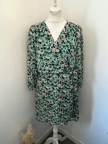 Robe cache cœur à fleur verte lili & lala M