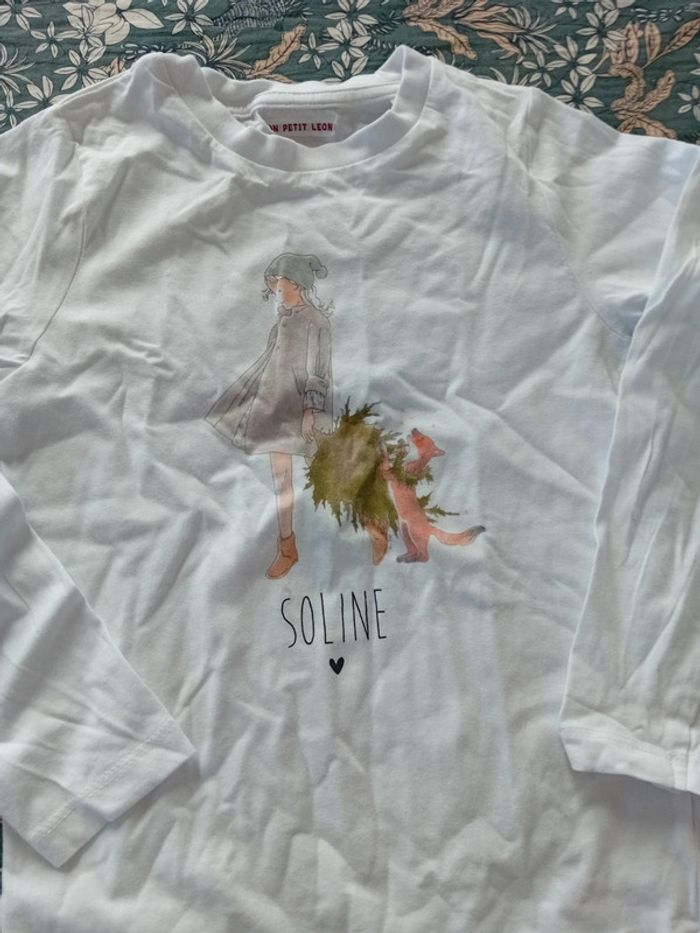 T-shirt soline 5/6 ans.noel - photo numéro 2