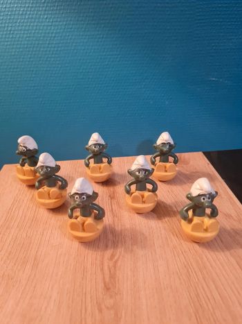 Lot de 7 Culbutos Schtroumpf Vintage
