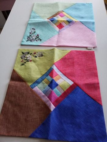 Lot de 2 housses de coussins avec zip neuve