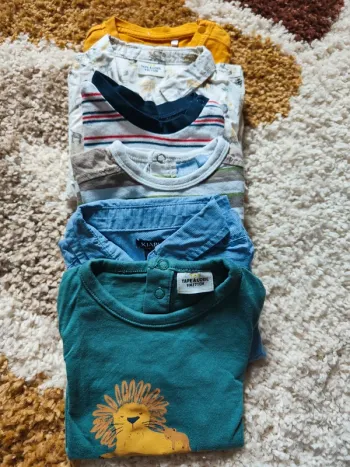 Lot 6 t-shirts manches longues et chemises