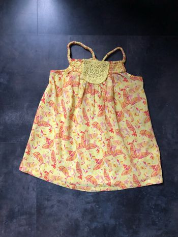 Tunique jaune imprimé plumes 10 ans vert baudet