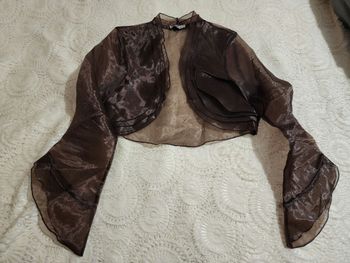 Boléro marron transparent