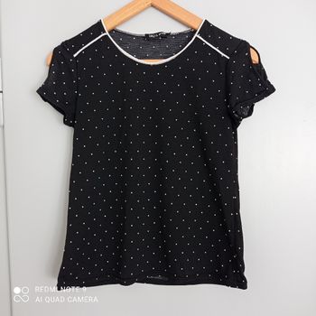 Blouse noire à motifs t38