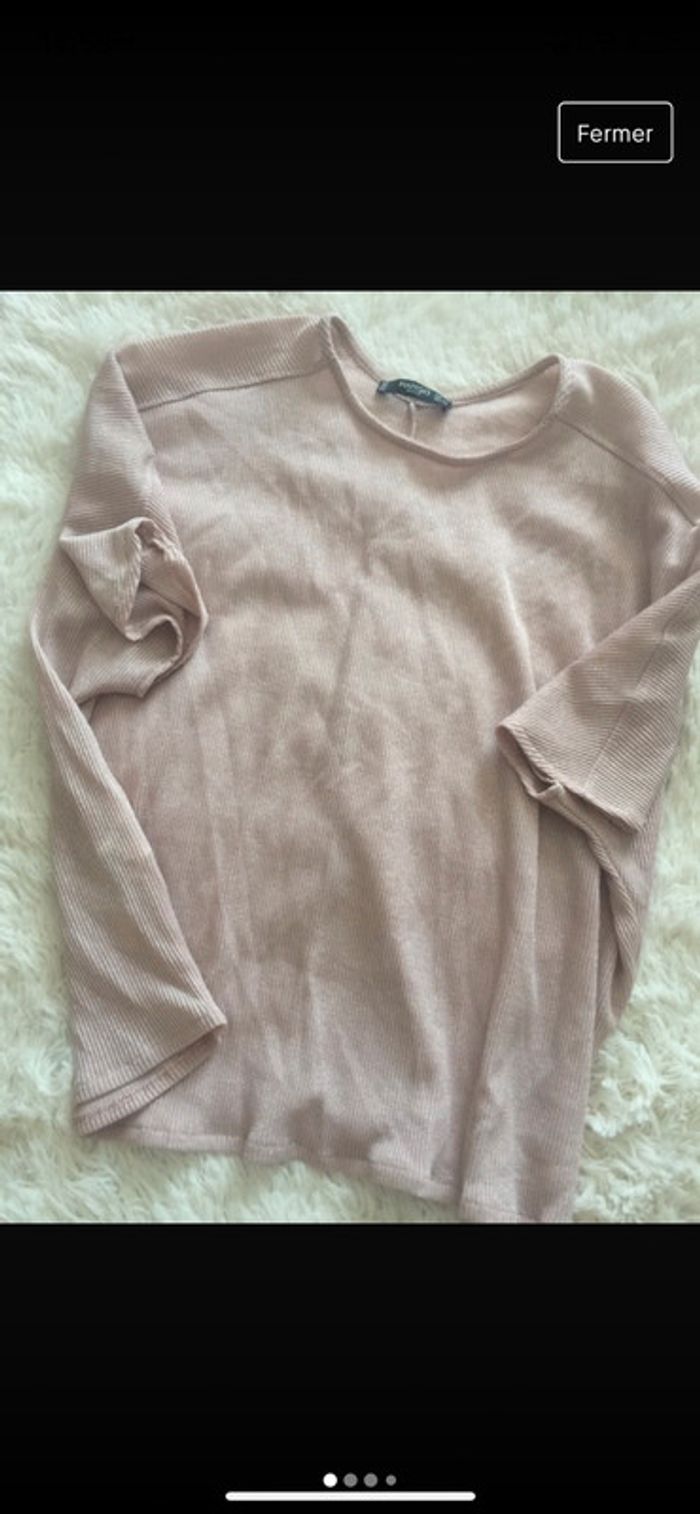 Femme - Tshirt/top pailleté rose poudré - photo numéro 7