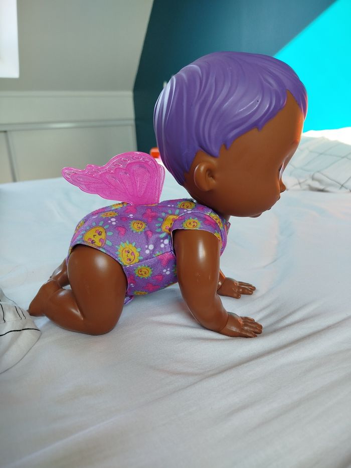 Poupée poupon interactif trotteur et sons My Garden Baby papillon violet (Mattel) - photo numéro 4