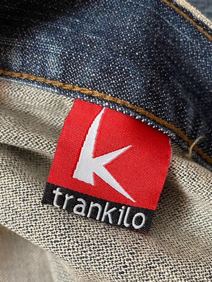 Pantalon en jean coupe skater baggy Trankilo brodé arrière croix y2k 100% coton 36US #4 - photo numéro 11