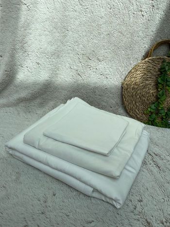 Parure de lit en coton blanc - Inital