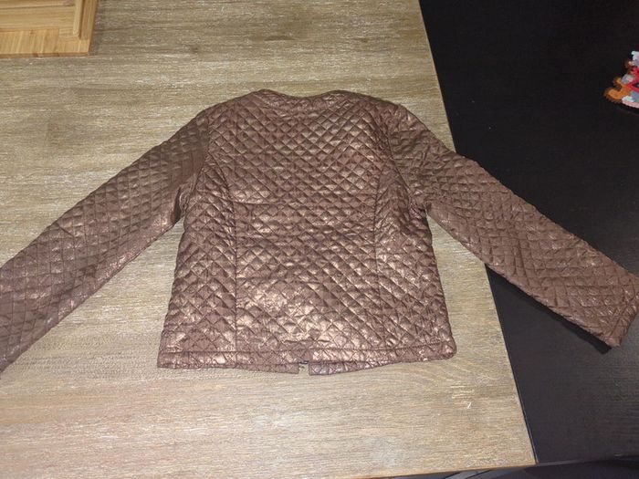 Veste gilet matelassée catimini cuivré doré marron bronze 5 ans - photo numéro 4