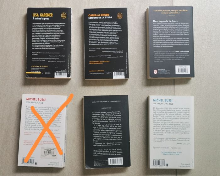 5 Thrillers format poche - Gardner Bussi Grebe - photo numéro 2