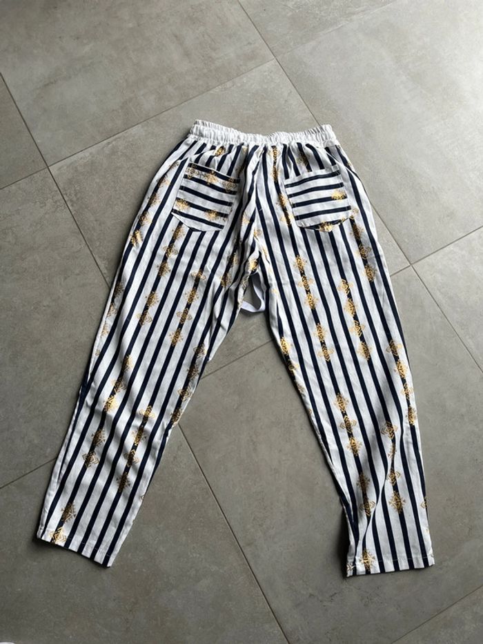 Pantalon lin à rayures - photo numéro 4