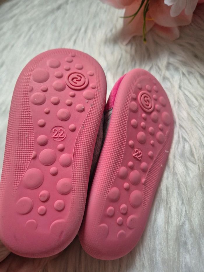 Chaussons bébé fille zippés avec licorne brodée T22 - photo numéro 5
