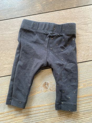 Legging noir et pois dorés 1 mois Kiabi