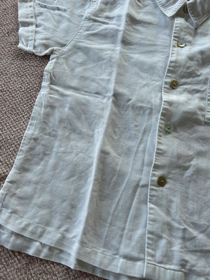 Chemise blanche en lin 5 ans - photo numéro 4