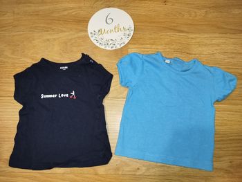 Lot de 2 t-shirts fille 6 mois