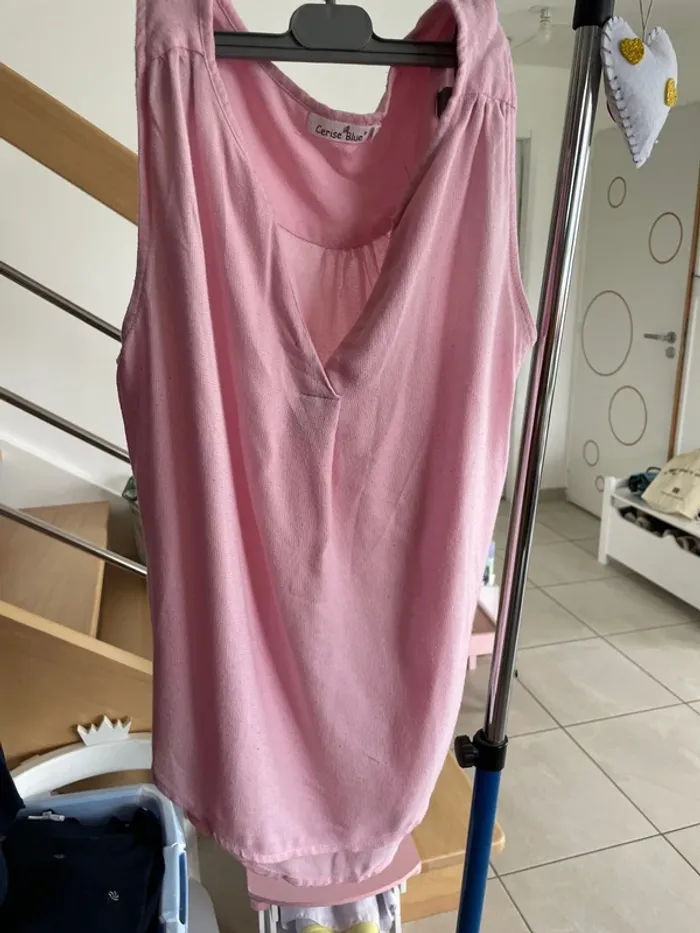 Haut cerise blue M