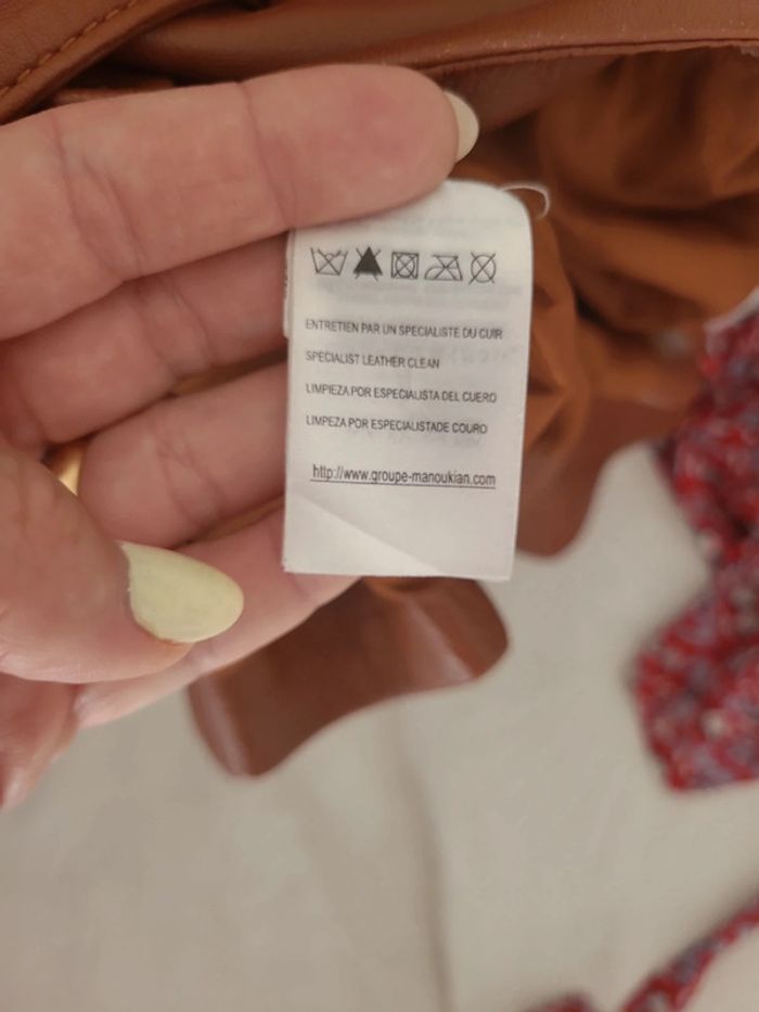 Veste en cuir manoukian L - photo numéro 4