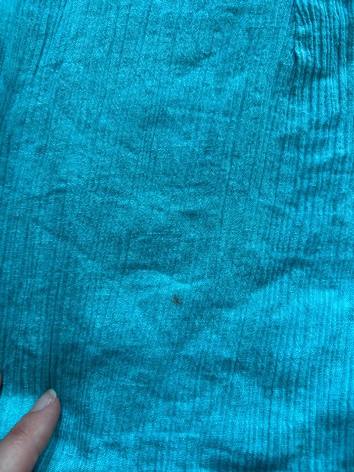 Chemisier / chemise daxon bleu clair bouton manches courtes vintage 2000s taille M-38 - photo numéro 7