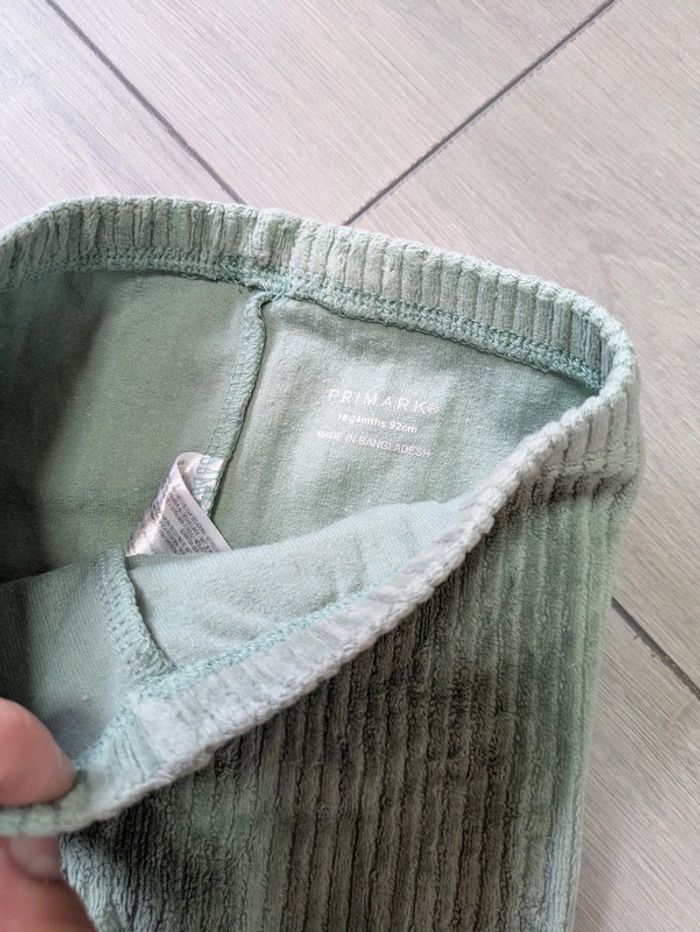 Pantalon côtelé Primark 18-24 mois menthe - photo numéro 2