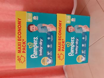 Lot de 2 Maxi Pack Pampers baby dry - 160 couches - Taille 6