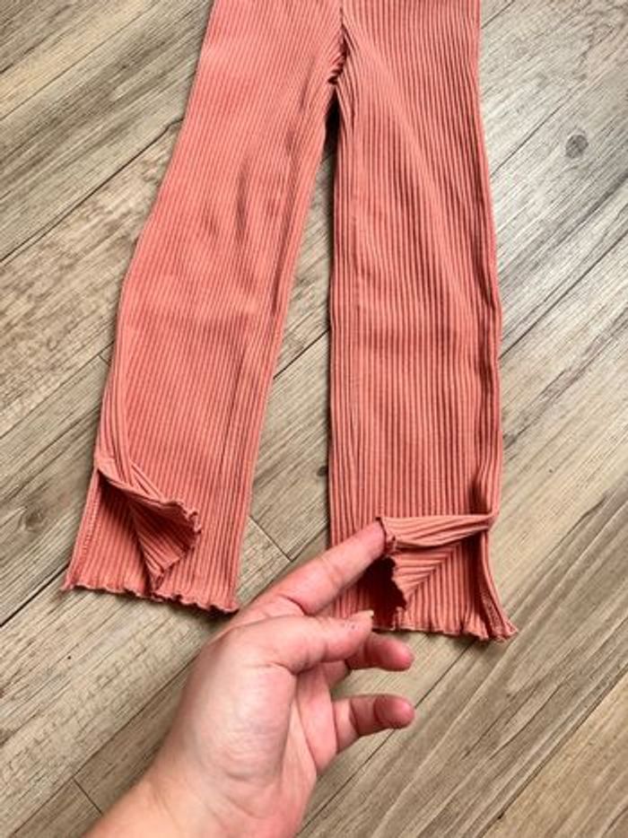 Legging évasée à fente rose corail 2/3 ans h&m - photo numéro 3