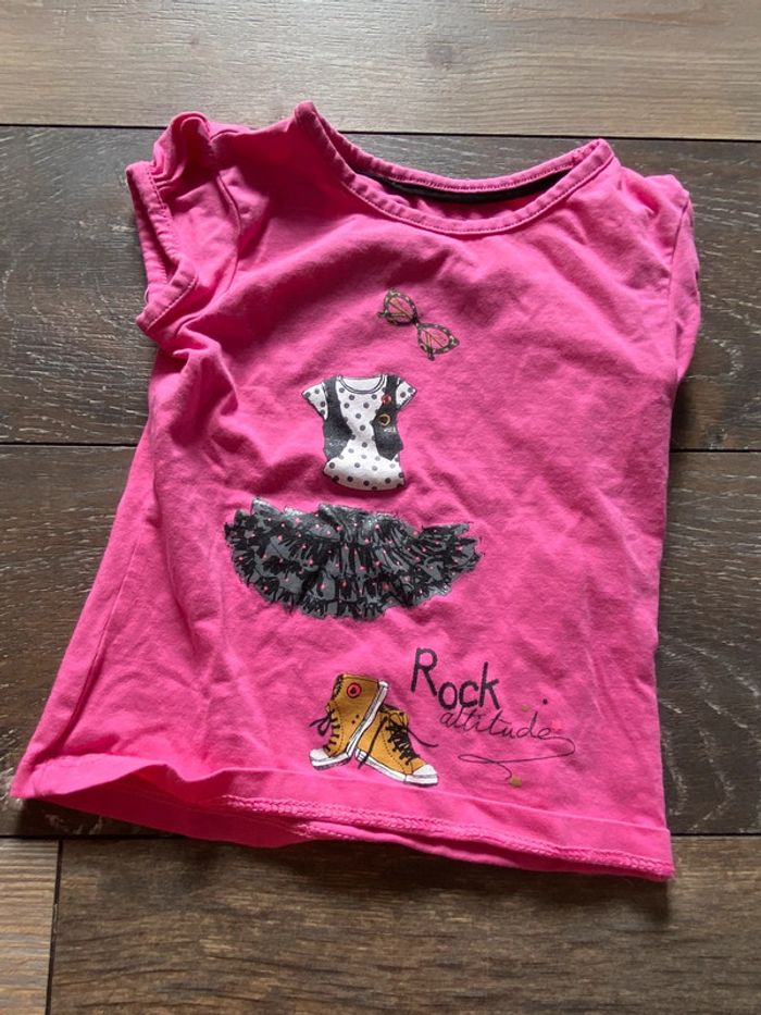 T-shirt fille rose orchestra 3 ans danseuse