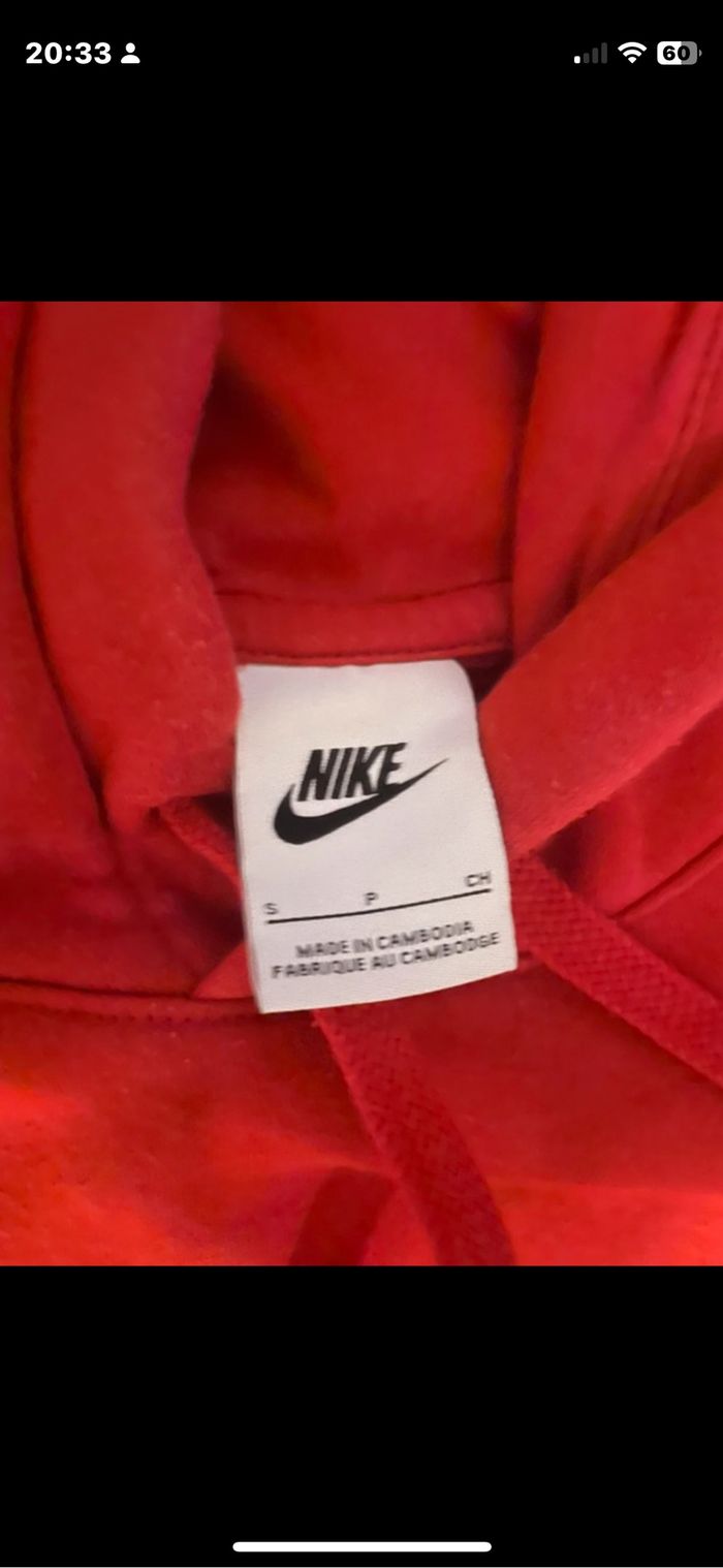 Pull à capuche nike rouge - photo numéro 2