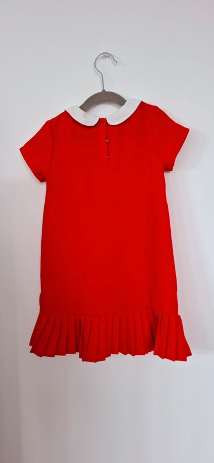 Robe rouge avec col claudine - tenue habillée garantie - photo numéro 6