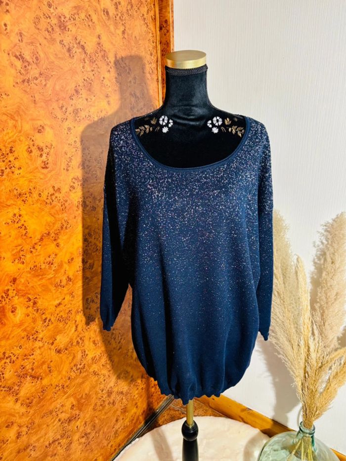 Pull bleu femme M&S mode taille M oversize
