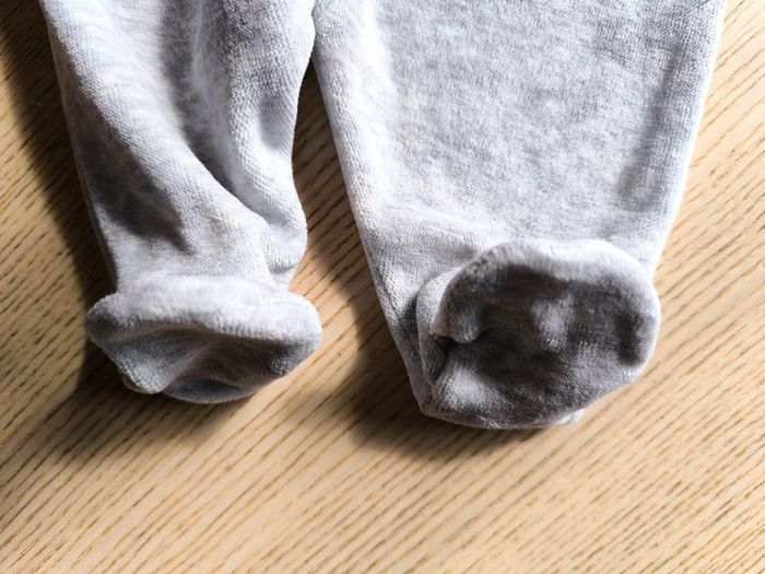 Pyjama en velours petit bateau gris chiné mixte/ taille 1 mois / 54 cm - photo numéro 5