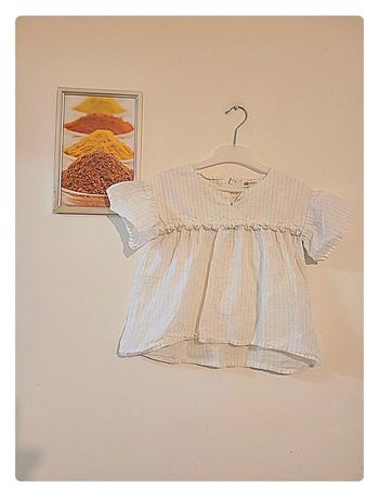 Blouse legere blanche courte manche "H&M" taille 8 ans