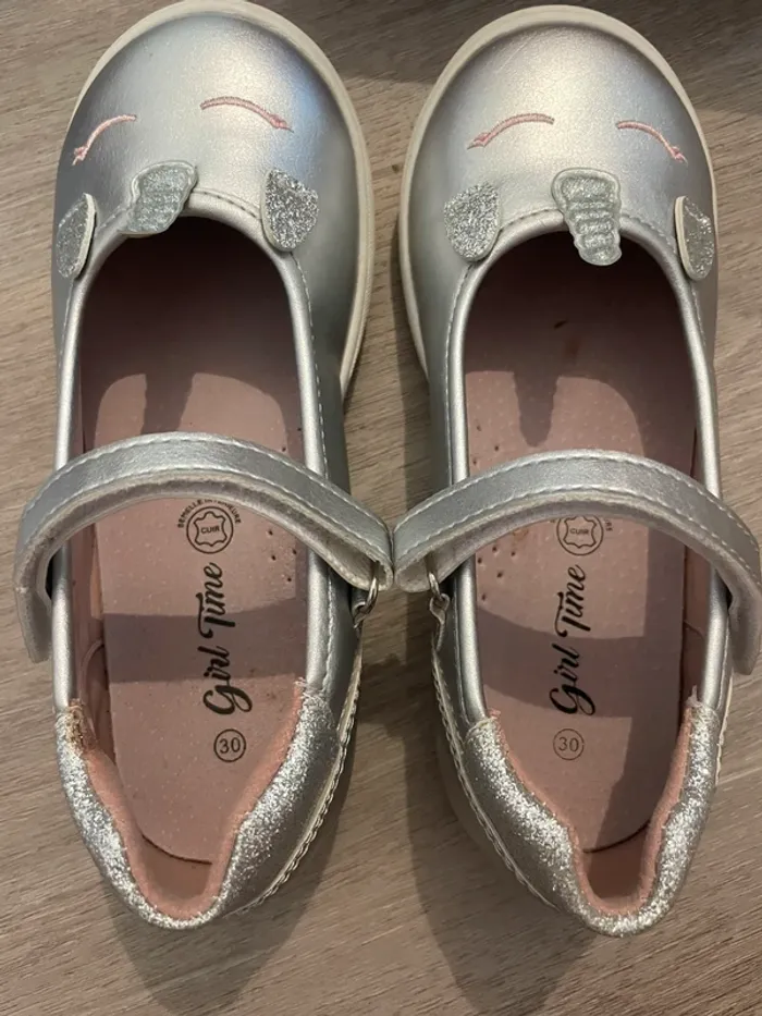 Chaussures fille 30 Licornes Argent - photo numéro 3