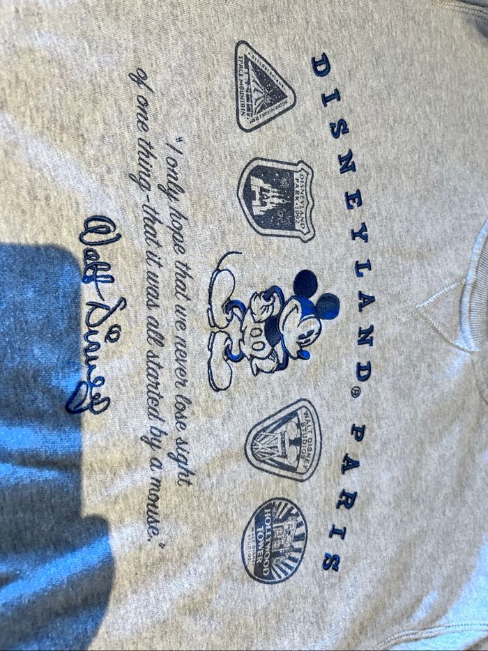 Sweat-shirt Disneyland Paris – Taille XL – Mickey + citation Walt Disney – Très bon état - photo numéro 2
