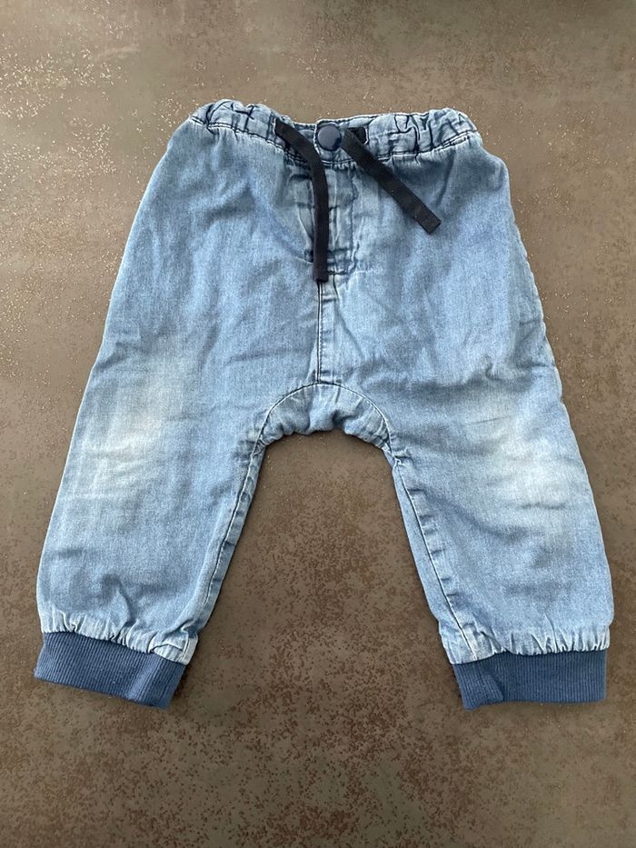Jean coupe sarouel bleu Kiabi 12 mois
