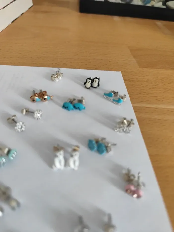 Lot de boucles d'oreilles fantaisie divers motifs neuves. - photo numéro 6