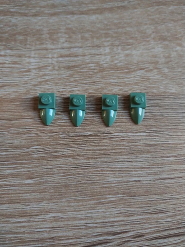 Lego lot 4 plats modifié 1x1 Sand green - photo numéro 3