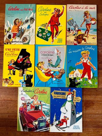 Lot de 8 Grands Albums Hachette anciens livres Caroline Pierre Probst bd vintage