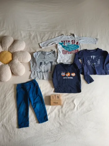 Lot affaires bébé garçon en très bon etat rentrée Septembre automne