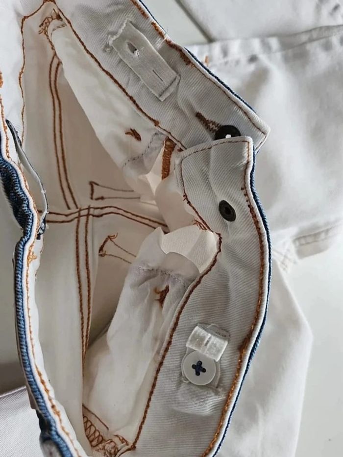 Jeans Mango kids 5/6 ans denim blanc - photo numéro 6