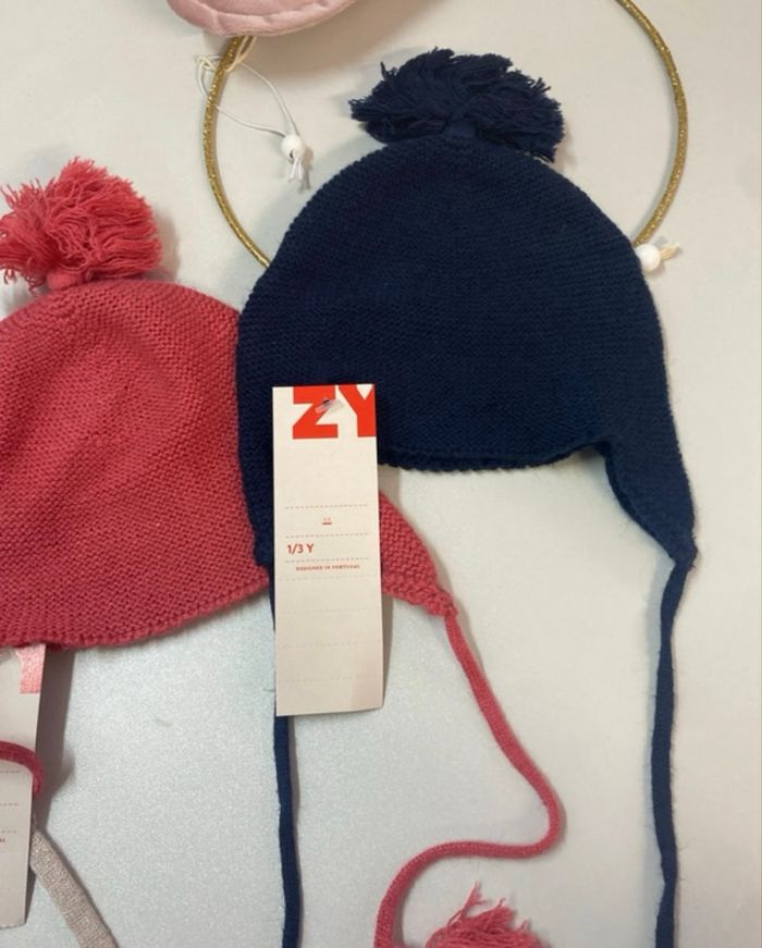 Lot de bonnet fille - neuf - Zippy - Taille 1/3 ans - photo numéro 2