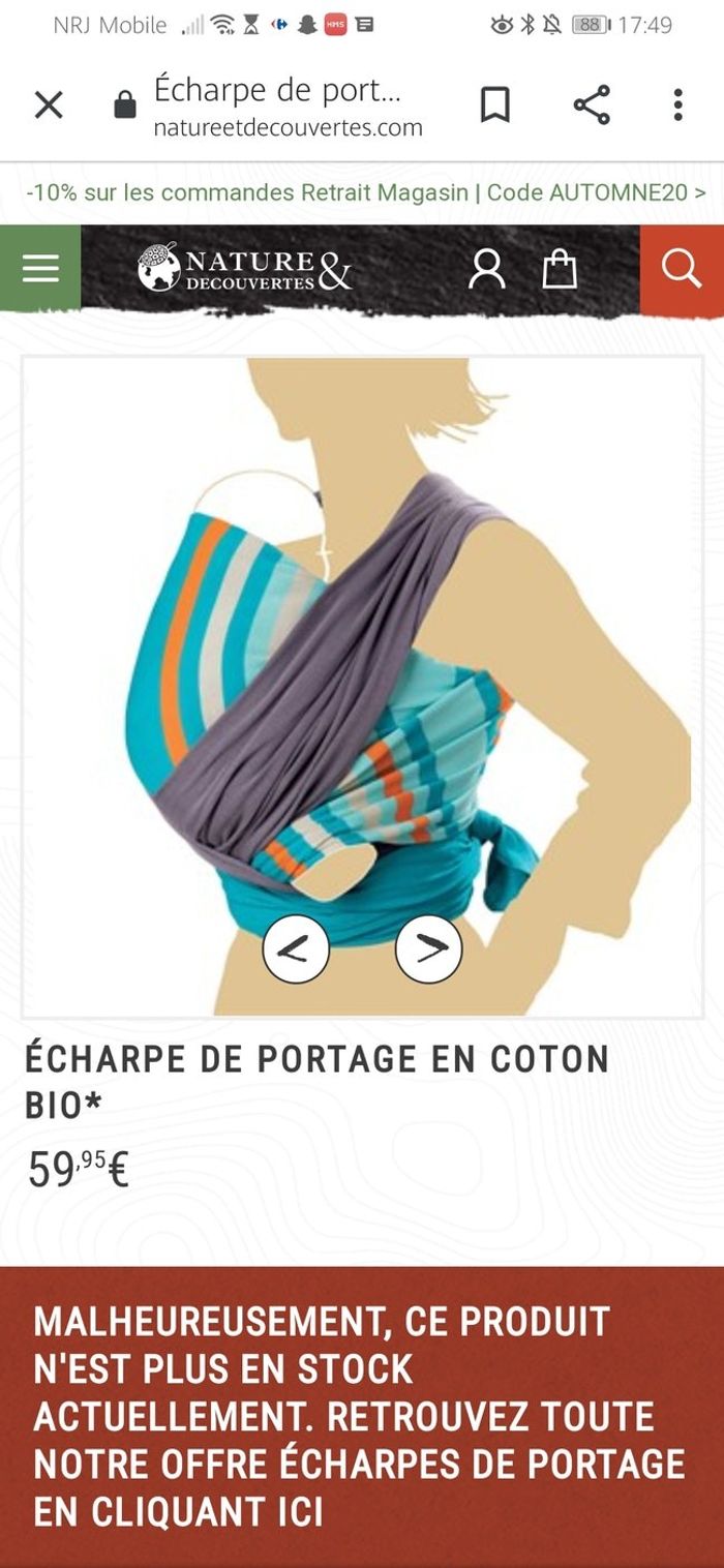 Écharpe de portage 0 - 9 mois - photo numéro 2