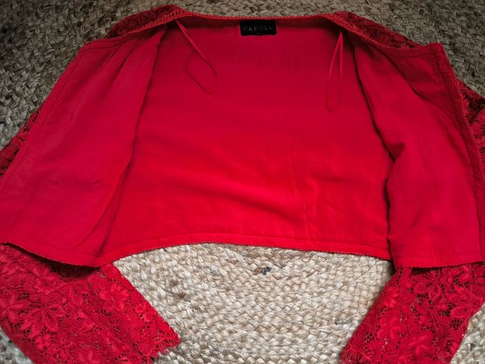 Boléro rouge Caroll – Taille 36 - photo numéro 2