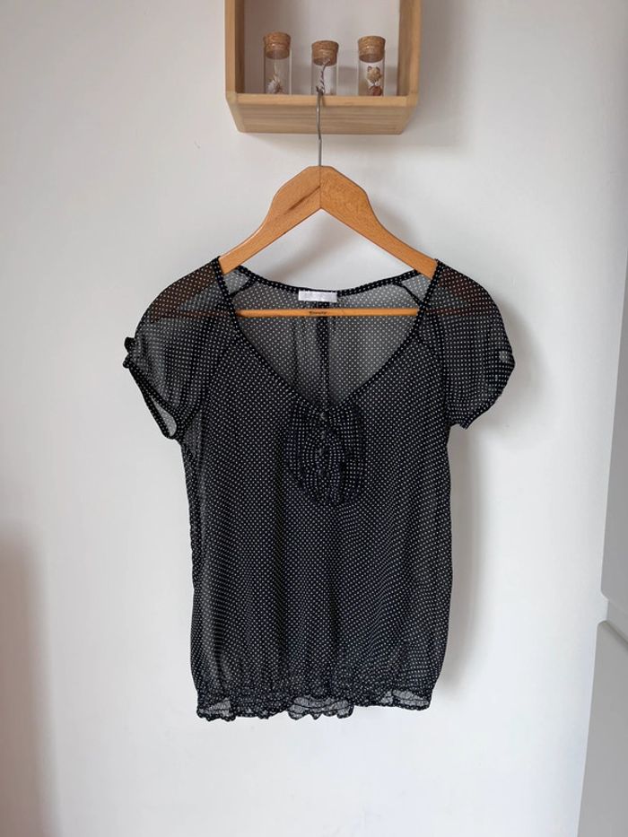 Haut noir transparent Promod