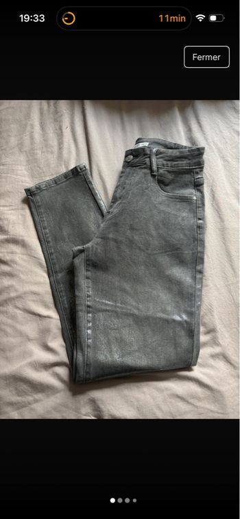 Jean gris à paillettes 