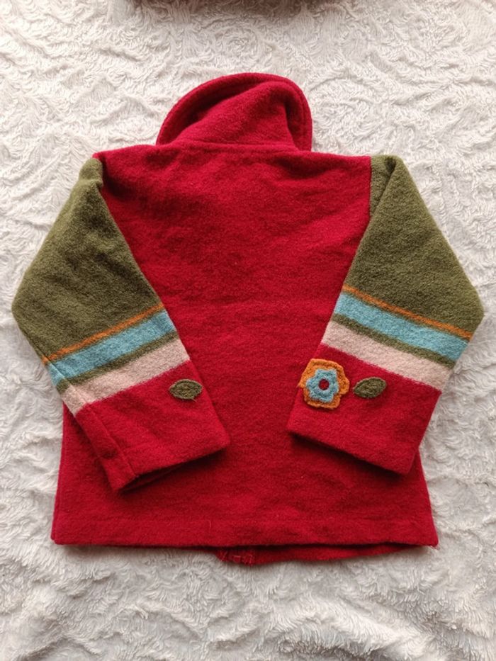 Gilet manches longues Fille 18 mois Fleurs oiseau - photo numéro 7